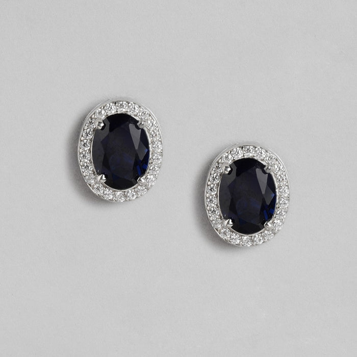 Twinkling Stardust CZ 925 Sterling Silver Rhodium Plated Earrings