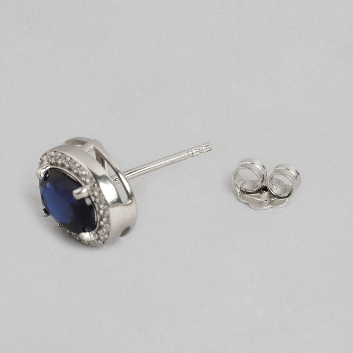 Twinkling Stardust CZ 925 Sterling Silver Rhodium Plated Earrings
