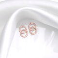 Twirling Circles Rose Gold Plated 925 Sterling Silver Earrings