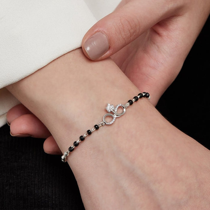 Twisted Infinity 925 Silver Mangalsutra Bracelet