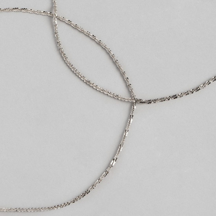 Twisted Weave 925 Sterling Silver Anklet