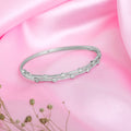 Two Layered CZ Studded 925 Sterling Silver Bracelet