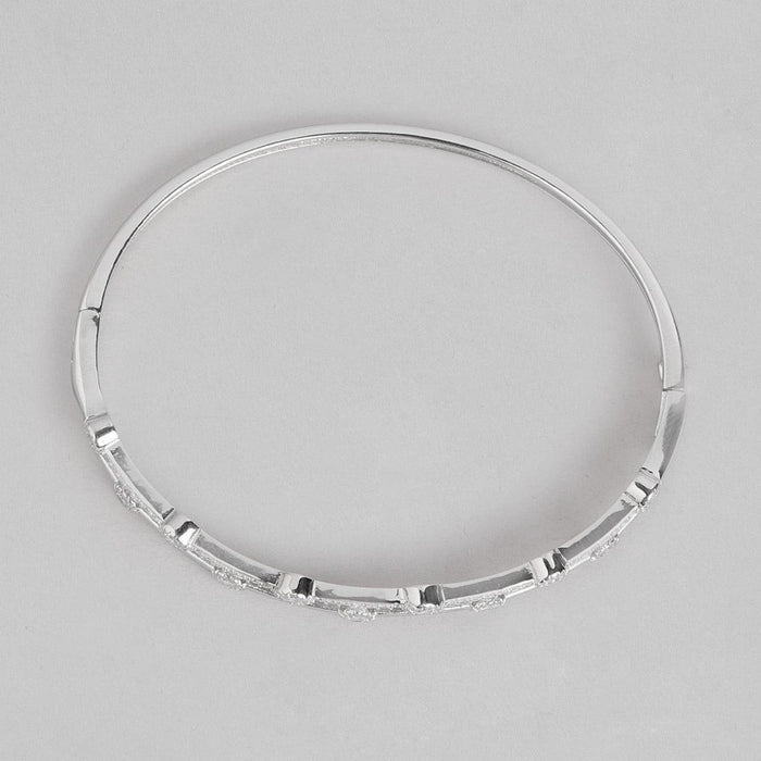 Two Layered CZ Studded 925 Sterling Silver Bracelet