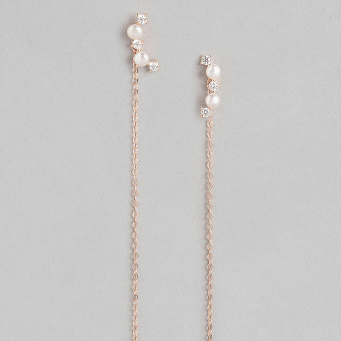 Two-Way Rose Gold Plated 925 Sterling Silver Earring