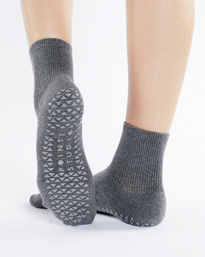 Union Ankle Grip Sock Charcoal