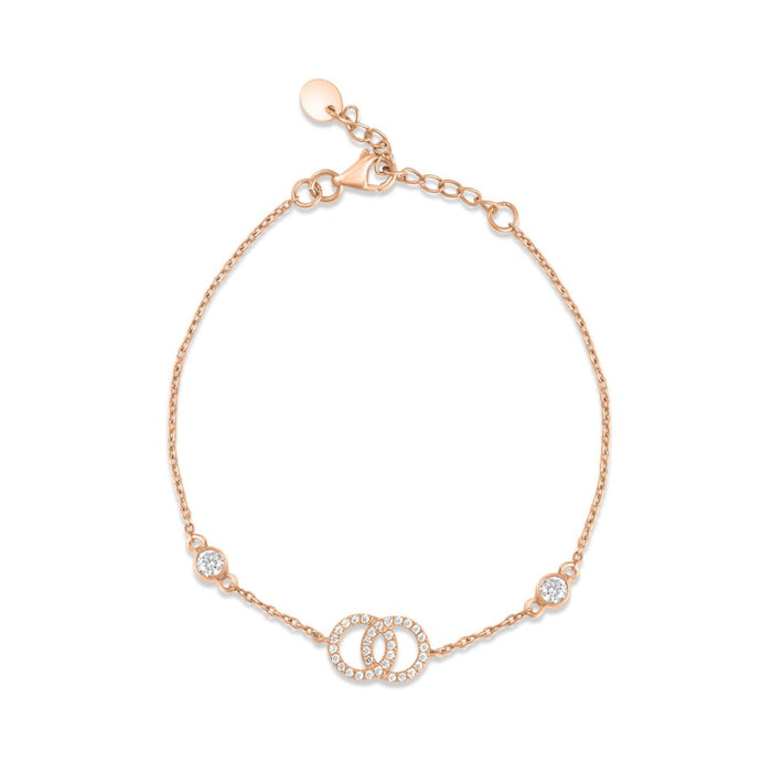 Unity Rose Gold Plated 925 Sterling Silver Bracelet
