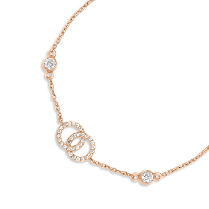 Unity Rose Gold Plated 925 Sterling Silver Bracelet
