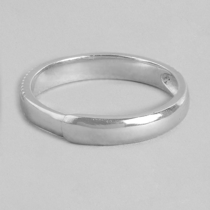 Unwavering Strength 925 Sterling Silver Rhodium-Plated Ring for Him (Adjustable)
