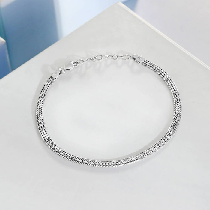 Urban Rhodium-Plated 925 Sterling Silver Men's Adjustable Chain Bracelet