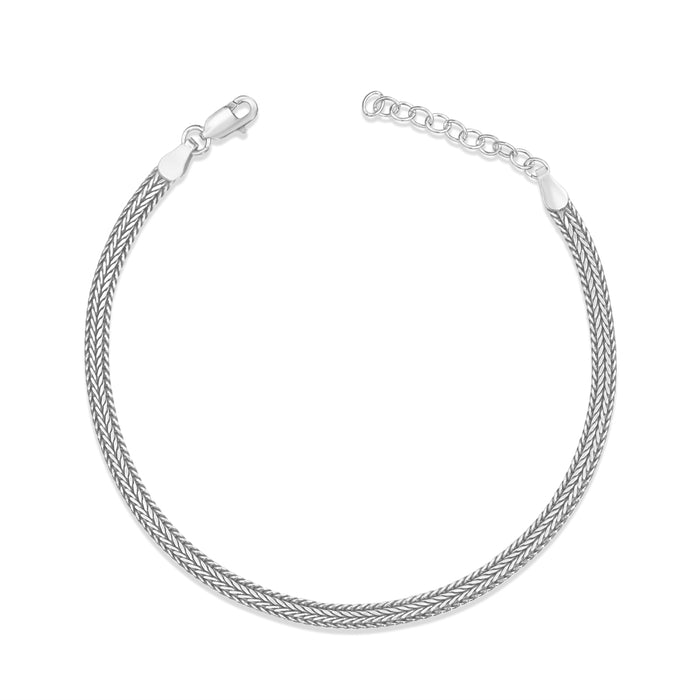 Urban Rhodium-Plated 925 Sterling Silver Men's Adjustable Chain Bracelet