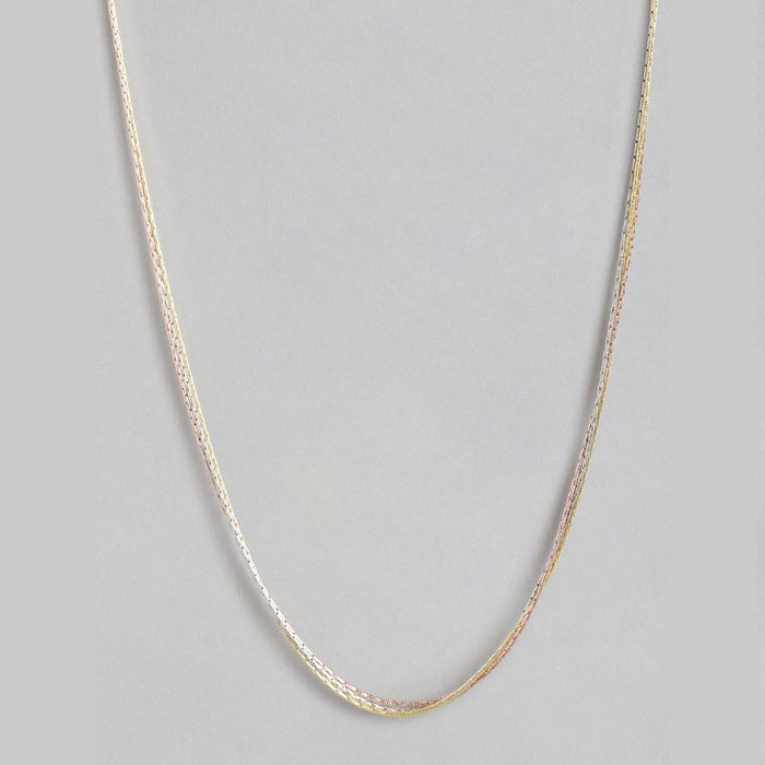 Versatile Triad Adjustable Triple Tone 925 Sterling Silver Chain
