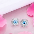 Ward Against Envy 925 Sterling Silver Rhodium-Plated Evil Eye Earring