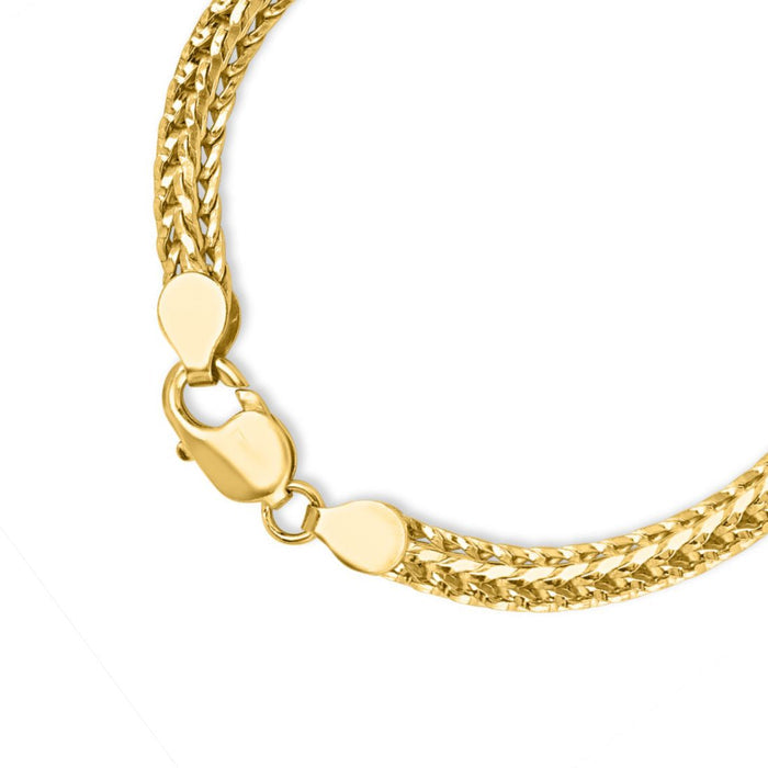 Warrior's Weave Gold Plated 925 Sterling Silver Men's Bracelet