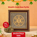 Wealth Code Raw Pyrite Frame for Power & Energy Flow with FREE Raw Pyrite Stone