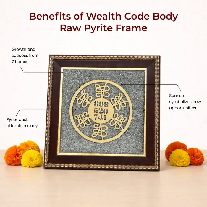 Wealth Code Raw Pyrite Frame for Power & Energy Flow - view 4