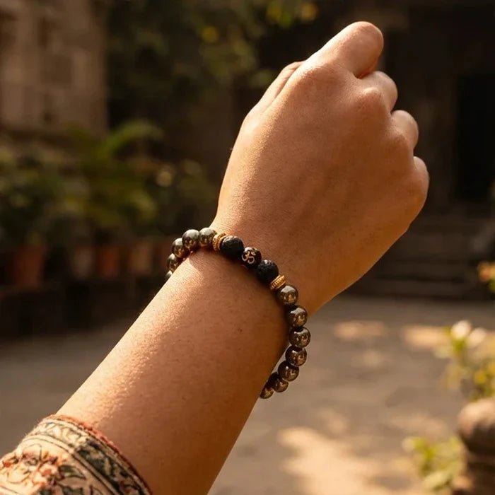 Wealth OM Pyrite Bracelet
