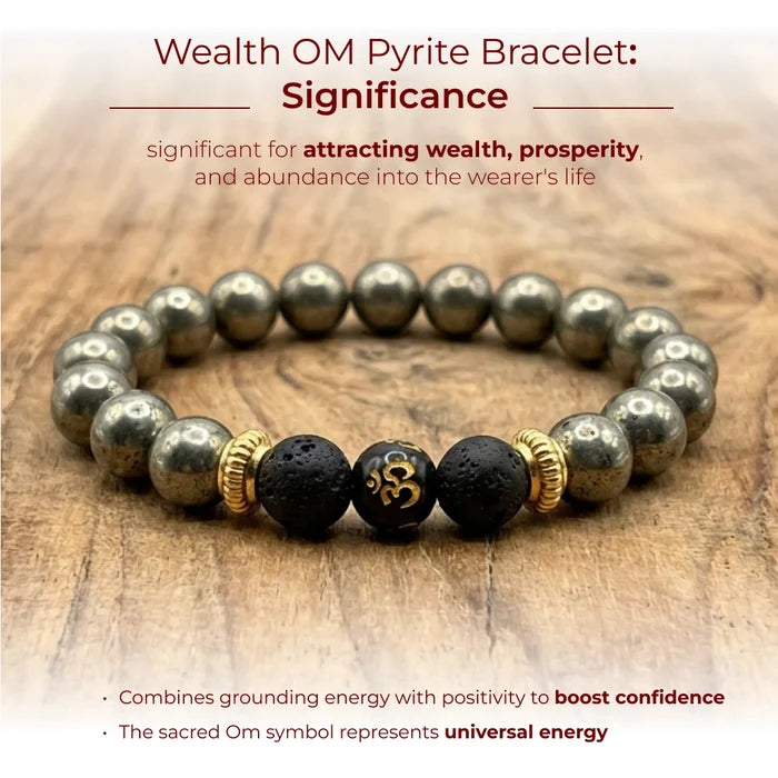 Wealth OM Pyrite Bracelet - view 3