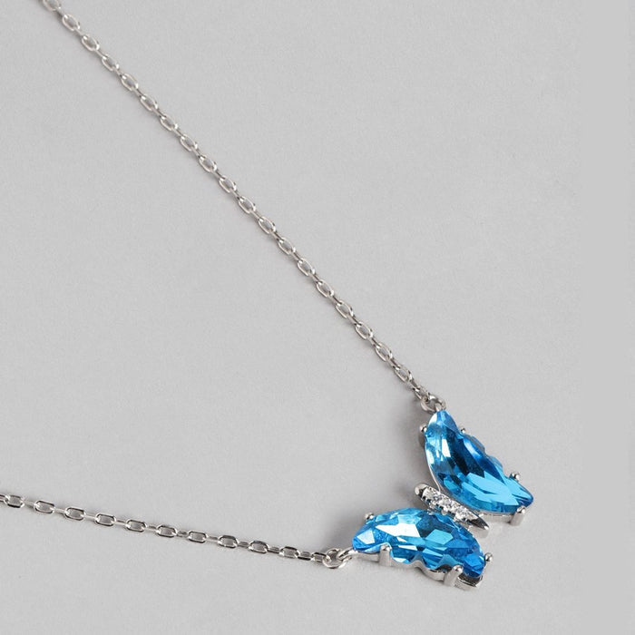 Whimsical Flight Rhodium-Plated 925 Sterling Silver Necklace