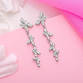 Whimsical Wings Rhodium-Plated Cubic Zirconia 925 Sterling Silver Butterfly Earring