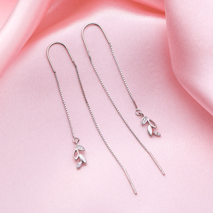 Whisper Threads Rhodium Plated 925 Sterling Silver Earrings