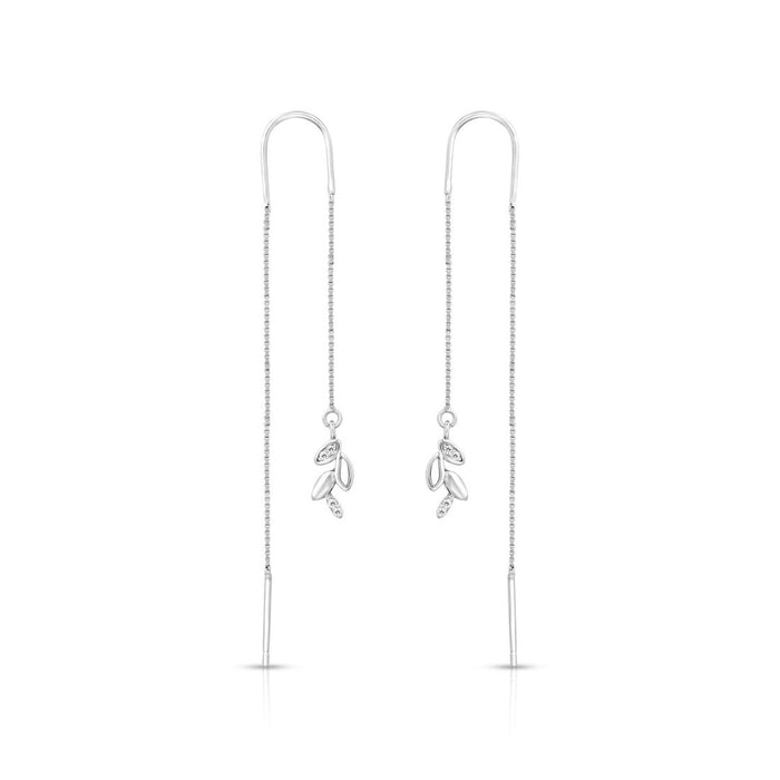 Whisper Threads Rhodium Plated 925 Sterling Silver Earrings