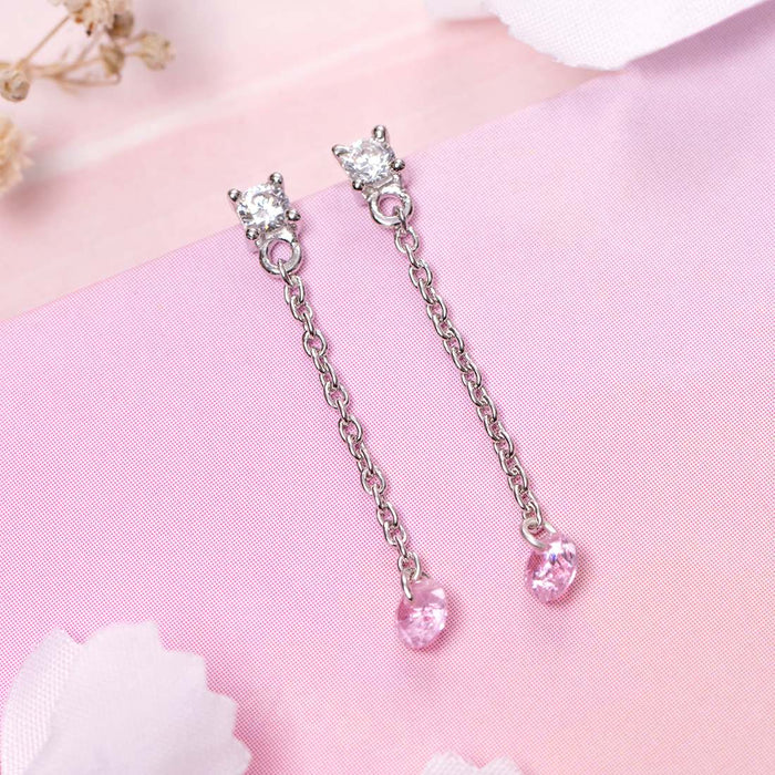 Whispering Crystals 925 Sterling Silver Rhodium Plated Earrings