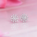 Whispering Petals Rhodium Plated 925 Sterling Silver Studs