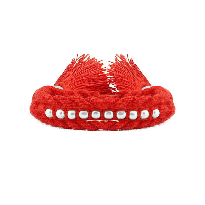 Woven Beads Radiant Silver Rakhi (Zavya Signature)
