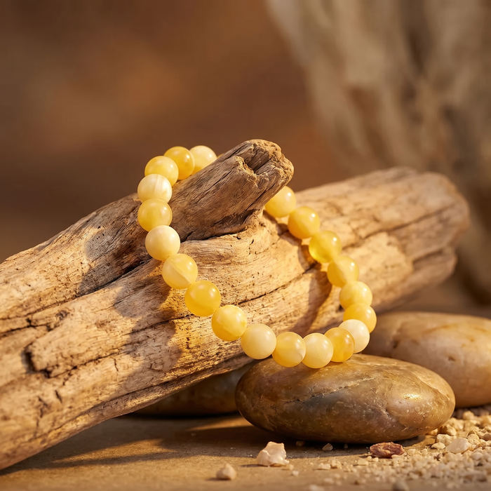 Yellow Calcite Stone Bracelet - view 2