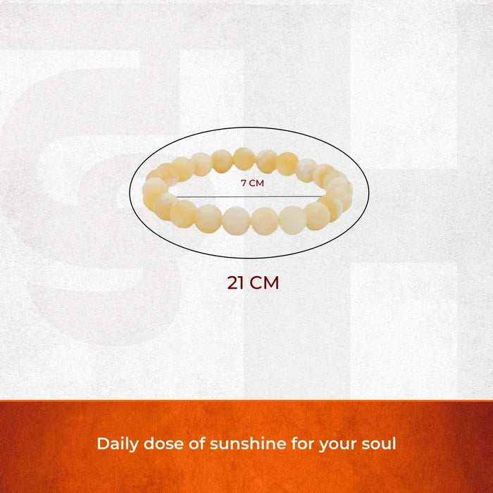 Yellow Calcite Stone Bracelet - view 3