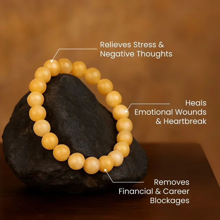Yellow Calcite Stone Bracelet - view 5