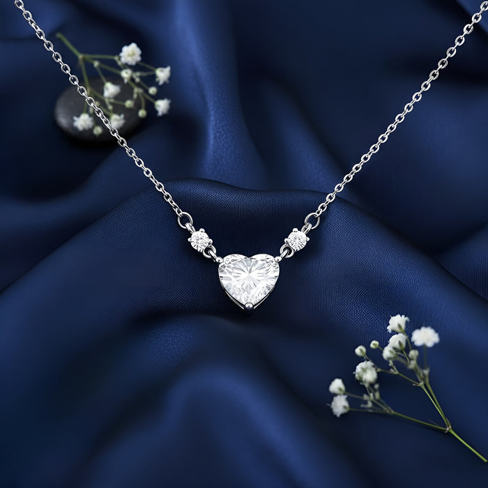 You Have My Heart Rhodium Plated Necklace