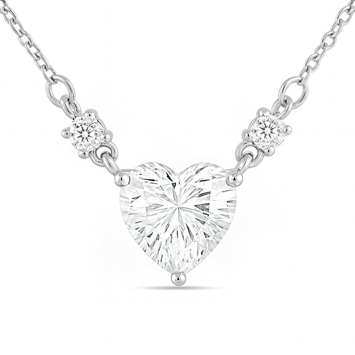 You Have My Heart Rhodium Plated Necklace