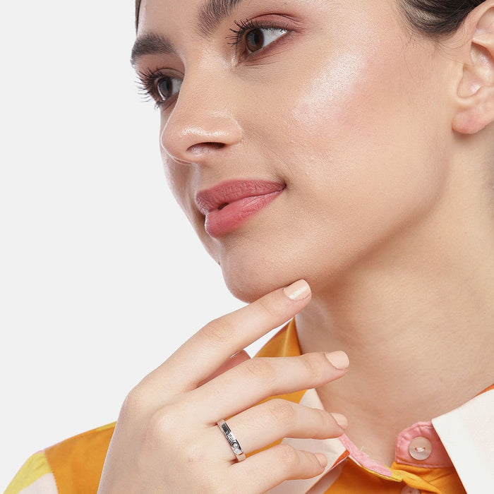 You & Me 925 Silver Women Ring (Adjustable)