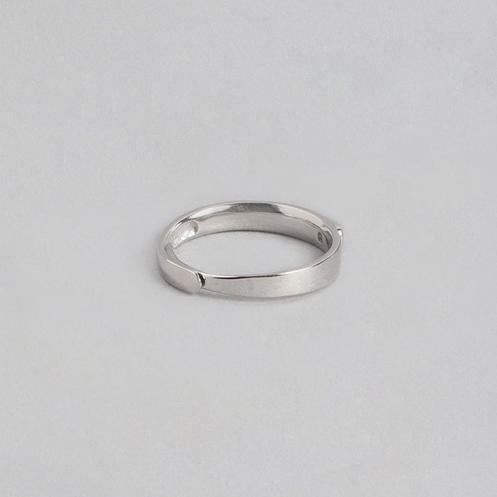 You & Me 925 Silver Women Ring (Adjustable)