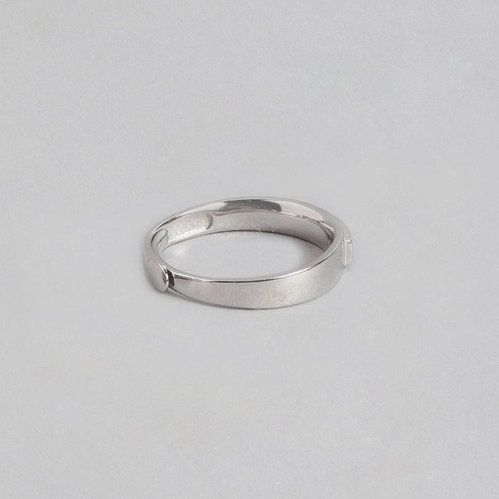 You & Me 925 Sterling Silver Ring for Him (Adjustable)