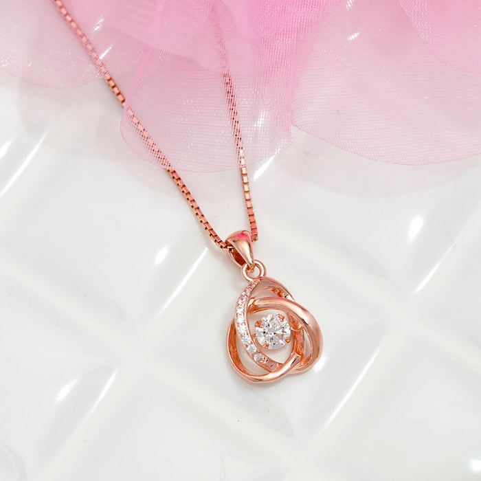 925 Sterling Silver My Universe Rose Gold Silver Necklace for Women – Zavya