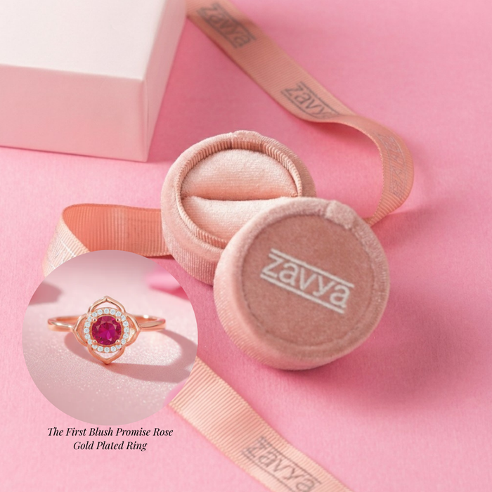 Zavya Promise-Box x The First Blush Promise Rose Gold Plated Ring (Adjustable)