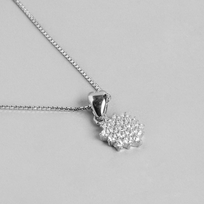 Zircon Hexagonal Spark 925 Silver Jewellery Set