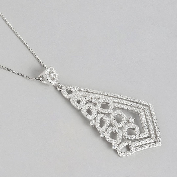 Zirconia Radiance Harmony Rhodium-Plated 925 Sterling Silver Jewelry Set